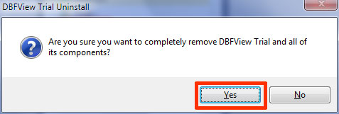  DBFView Uninstallation 